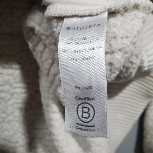 Athleta Tulus Sherpa Women's Half-Zip High Neck Pullover Sweater Cream S… - Picture 9 of 12